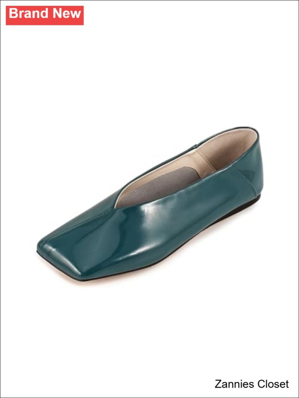 âš Patent Leather Square Toe Ballet Flats Women Comfortable Dressy Loafers